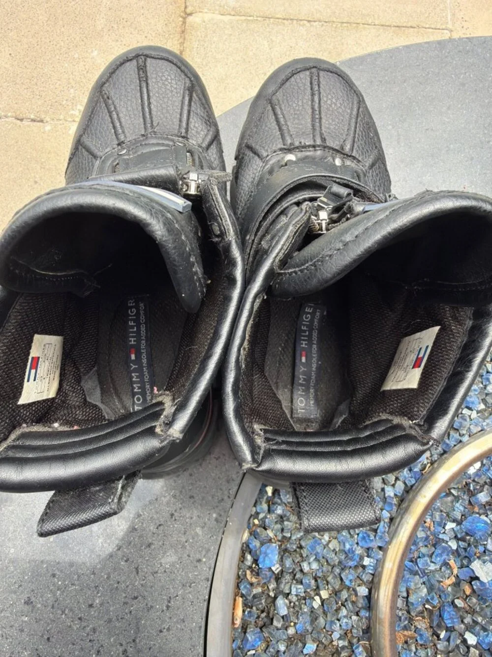 Tommy Hilfiger Men's Black Imperial Zip Boots Size 8